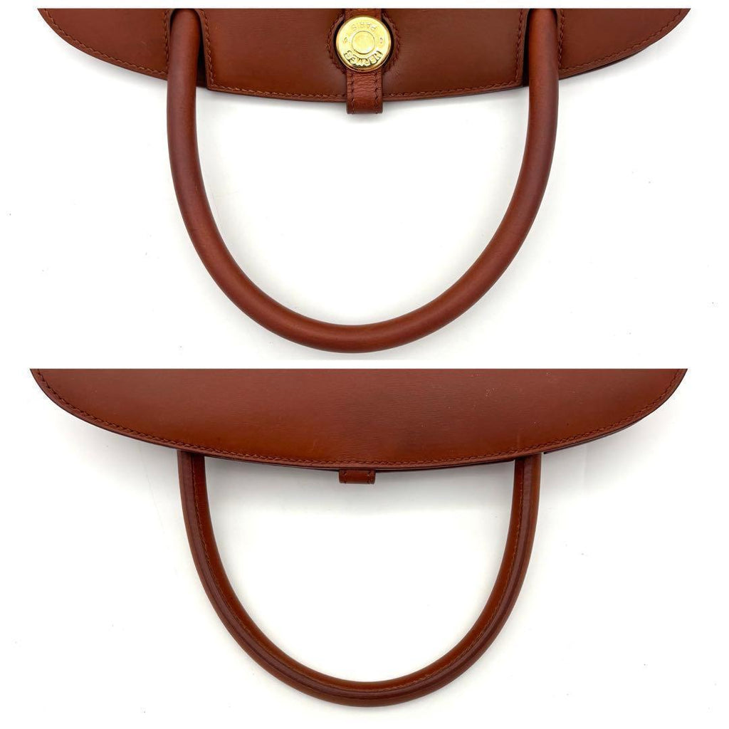 Hermes Dalvy MM Gold Handbag Brown Tote — view 6