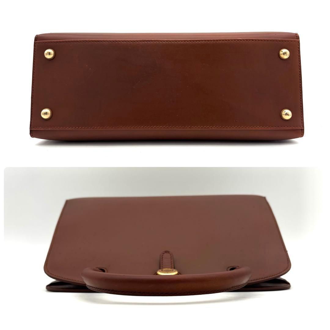 Hermes Dalvy MM Gold Handbag Brown Tote — view 7