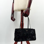 Prada Nylon Flower Handbag Triangle Logo — view 4