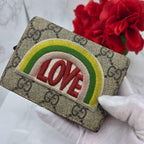 Gucci Fold Wallet Love Rainbow GG Supreme — view 3