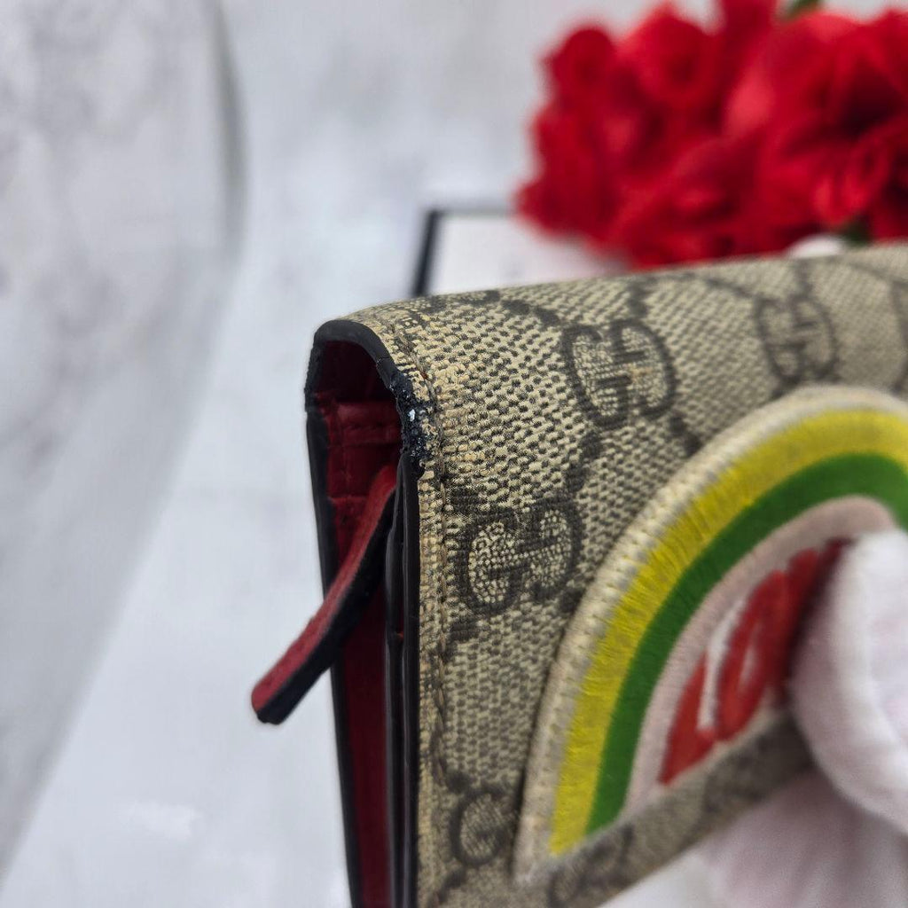 Gucci Fold Wallet Love Rainbow GG Supreme — view 4