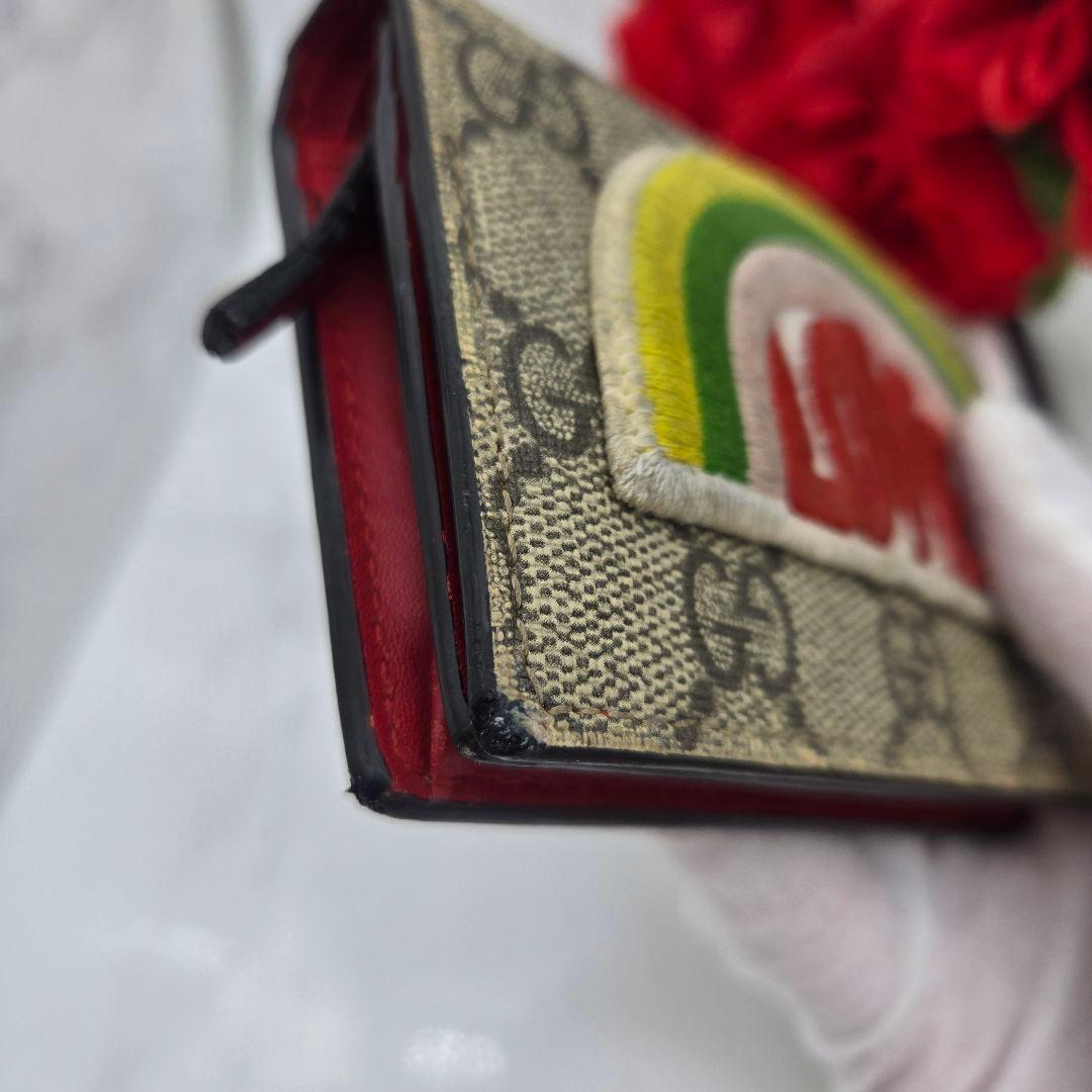 Gucci Fold Wallet Love Rainbow GG Supreme — view 5