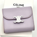 Celine Wallet Small Flap Triomphe Purple