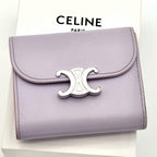 Celine Wallet Small Flap Triomphe Purple