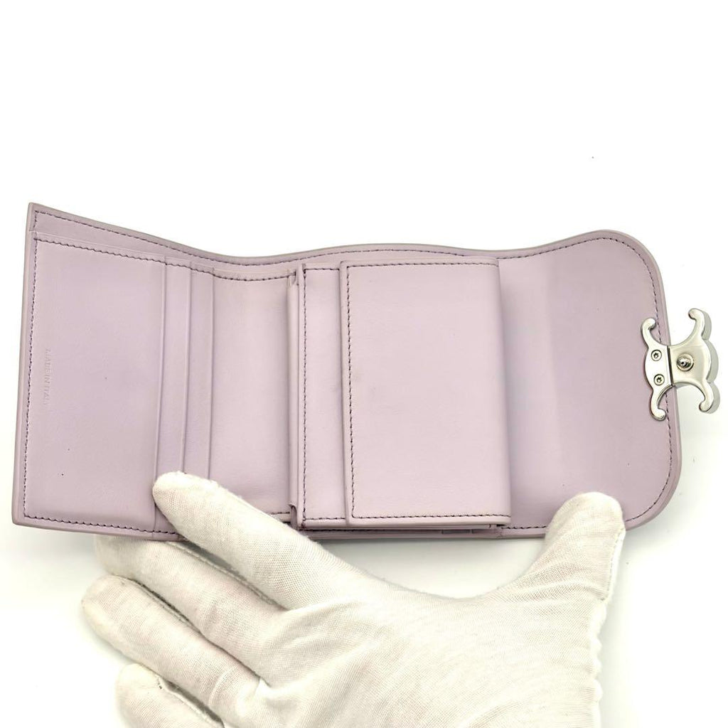 Celine Wallet Small Flap Triomphe Purple — view 3