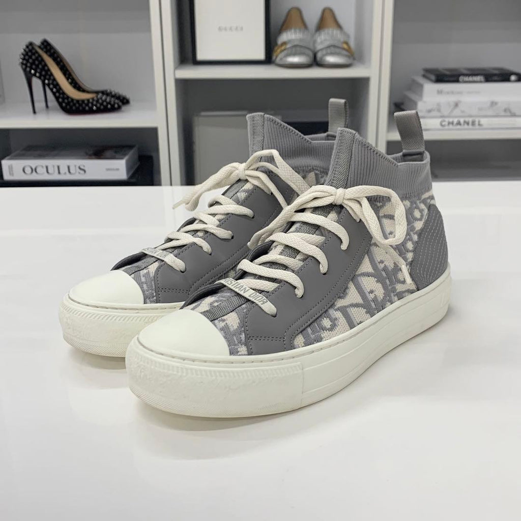 Dior Walk'n' Logo Knit Leather Sneakers — view 3