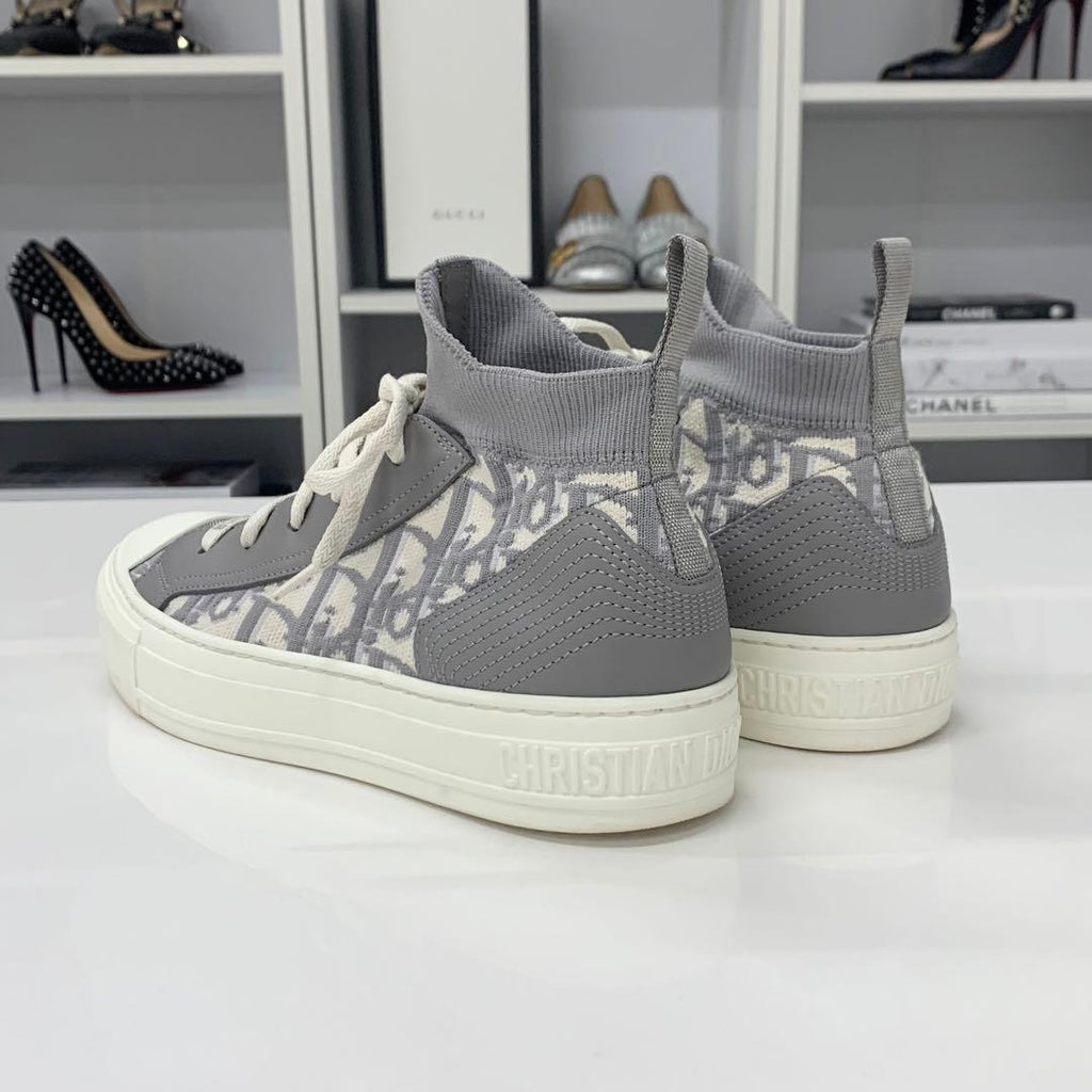 Dior Walk'n' Logo Knit Leather Sneakers — view 5