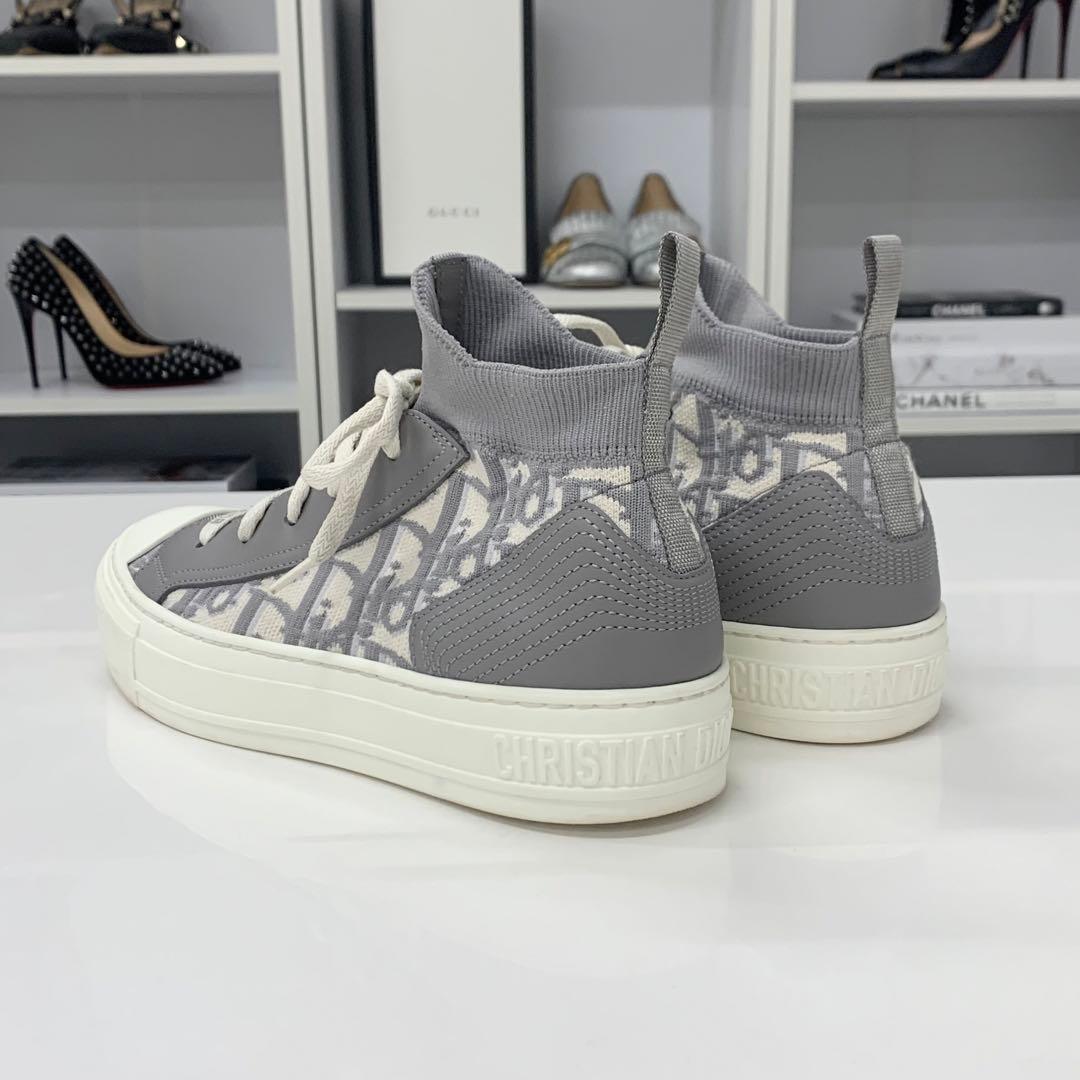 Dior Walk'n' Logo Knit Leather Sneakers — view 5