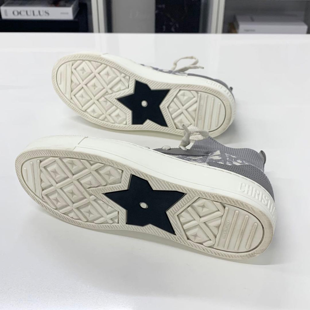Dior Walk'n' Logo Knit Leather Sneakers — view 7