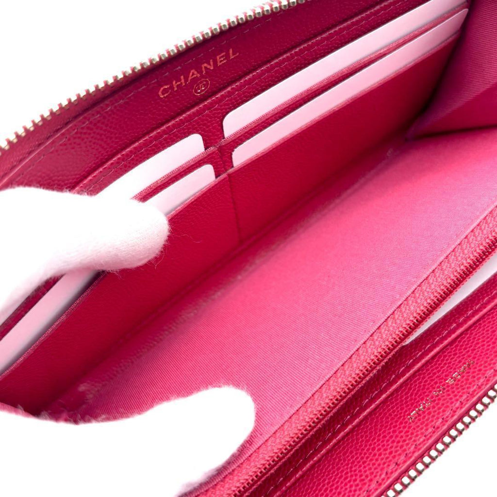 Chanel Wallet New Camellia Embossed Caviar — view 7