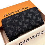 Louis Vuitton Mahina Zippy Wallet Zip Around Noir Gold