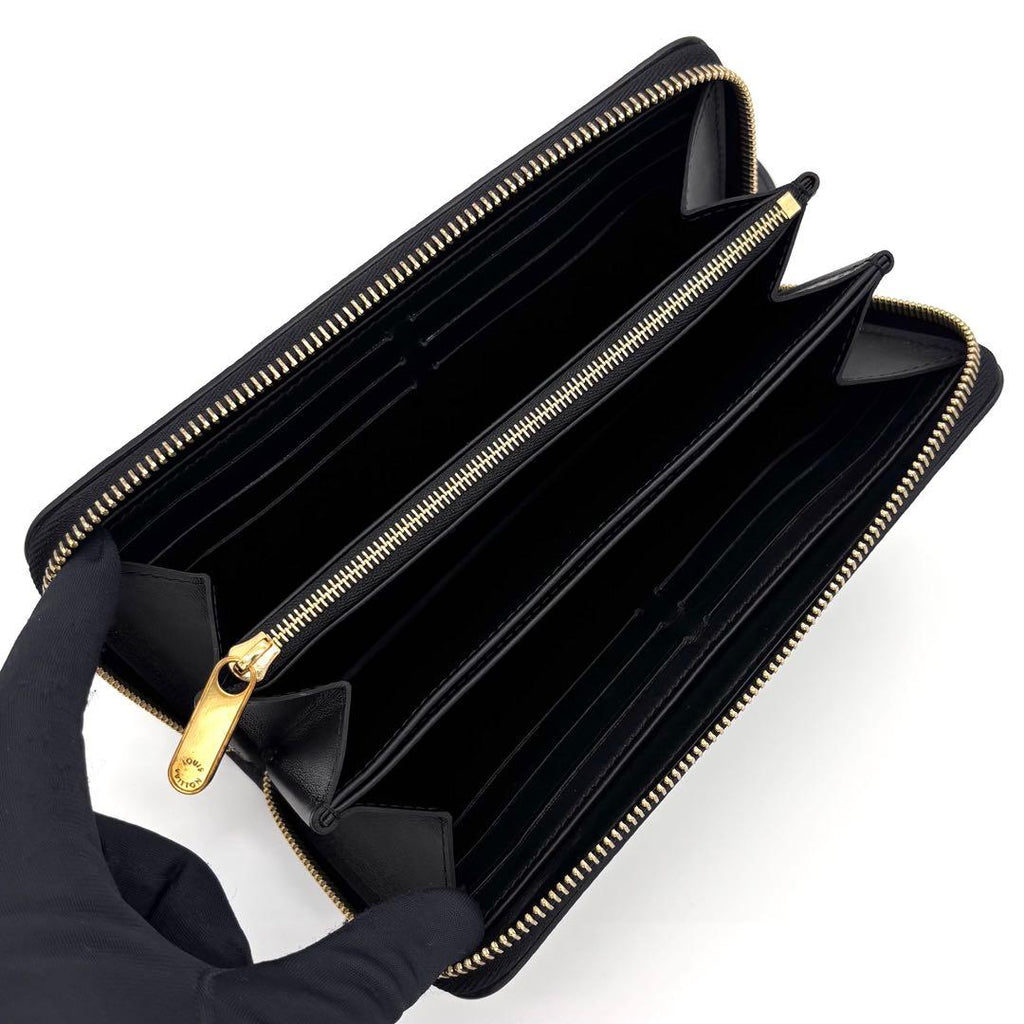Louis Vuitton Mahina Zippy Wallet Zip Around Noir Gold — view 3