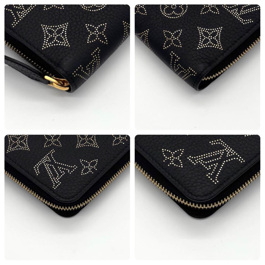 Louis Vuitton Mahina Zippy Wallet Zip Around Noir Gold — view 6