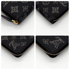Louis Vuitton Mahina Zippy Wallet Zip Around Noir Gold — view 6