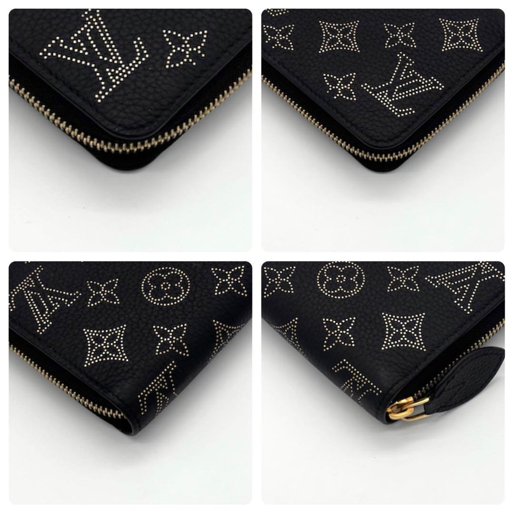 Louis Vuitton Mahina Zippy Wallet Zip Around Noir Gold — view 7