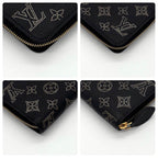 Louis Vuitton Mahina Zippy Wallet Zip Around Noir Gold — view 7