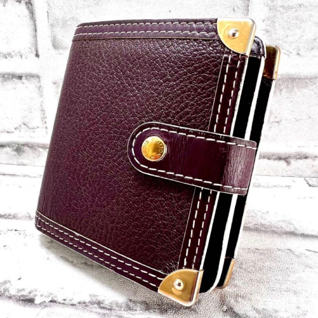 Louis Vuitton Compact Zip Suhali Purple Fold Wallet