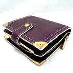 Louis Vuitton Compact Zip Suhali Purple Fold Wallet — view 5