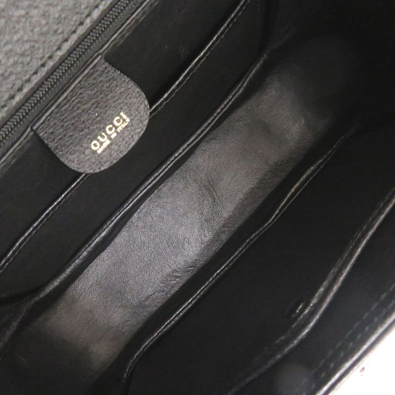 Gucci 2-Way Bamboo 000 1364 0633 Leather Black Handbag 0733 — view 5