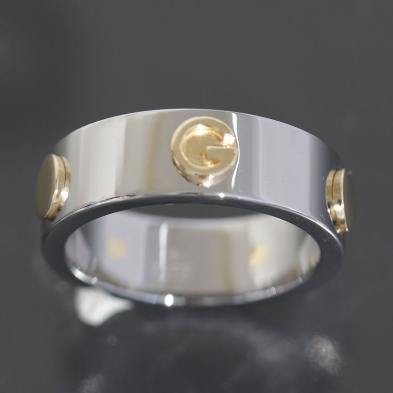 Gucci Inox Ring No 18 750 Gold Steel E0863 — view 3