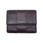 Bottega Veneta Trifold Wallet Maxi Intrecciato Leather Purple — view 2