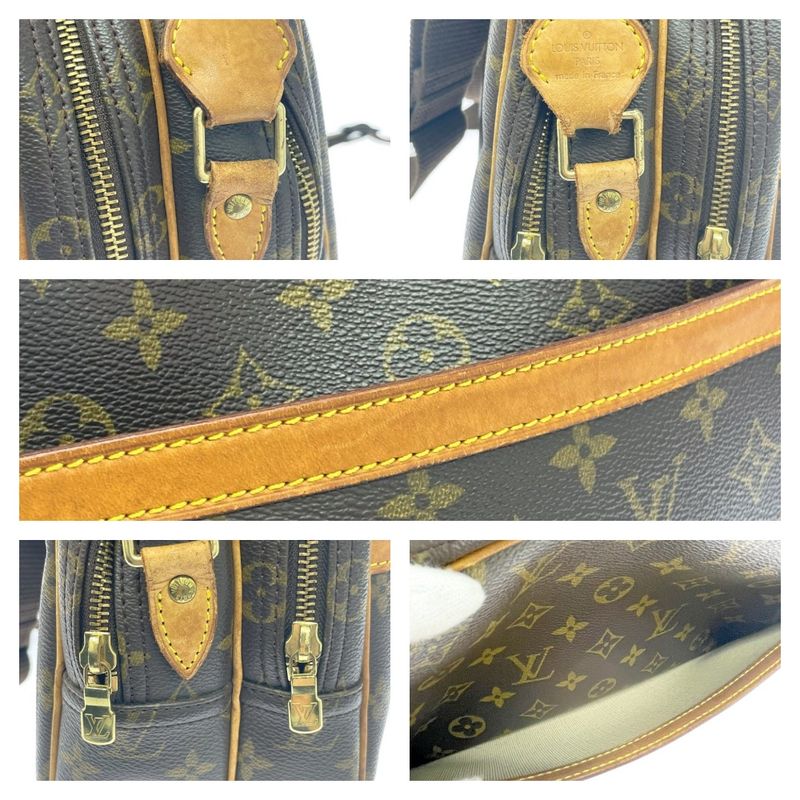 Louis Vuitton Monogram Reporter PM Shoulder Bag Brown — view 9