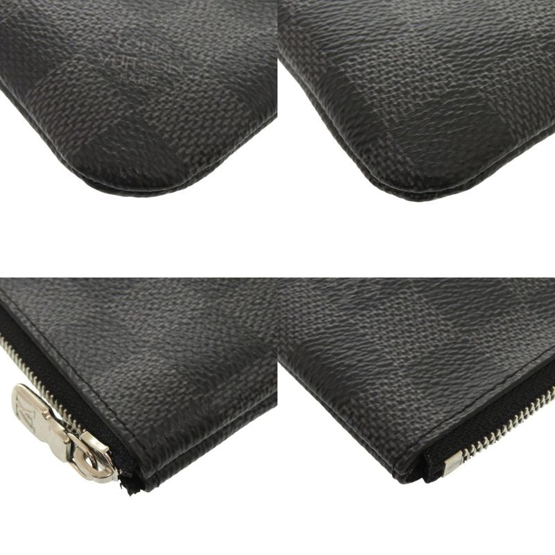 Louis Vuitton Pochette Cles Damier Graphite Black Coin Case 1070 — view 3