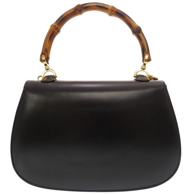 Gucci Bamboo Leather Navy 000 2046 0188 2-Way Handbag 0184 — view 2
