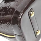 Louis Vuitton Vernis Handbag Alma PM Wine Red — view 6
