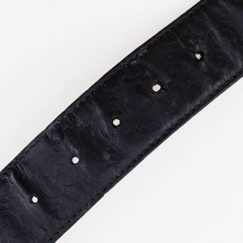 Gucci Interlocking GG Cima Leather Black Belt — view 7