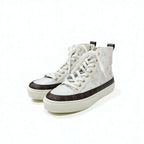 Louis Vuitton Stellar Line Monogram Sneakers Shoes Leather White Brown Logo — view 2