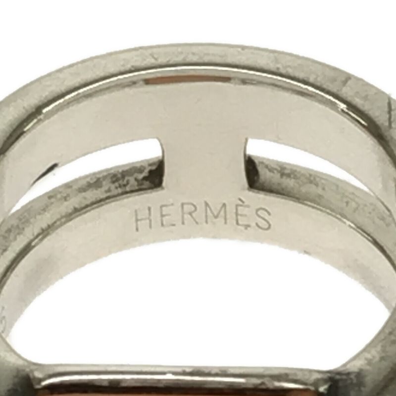 Hermes Medor Ring No 9 Moonstone Diamond Silver 925 51 10.6 g Accessories — view 3