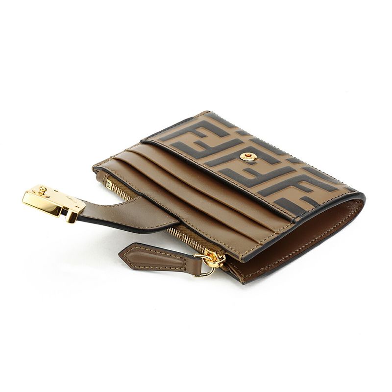 Fendi Card Case FF Diamond Brown — view 7