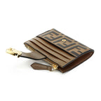 Fendi Card Case FF Diamond Brown — view 7
