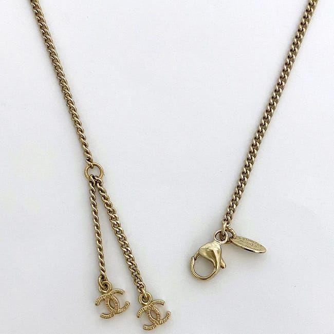 Chanel CC Long Necklace Gold Coco Mark GP A12 — view 8