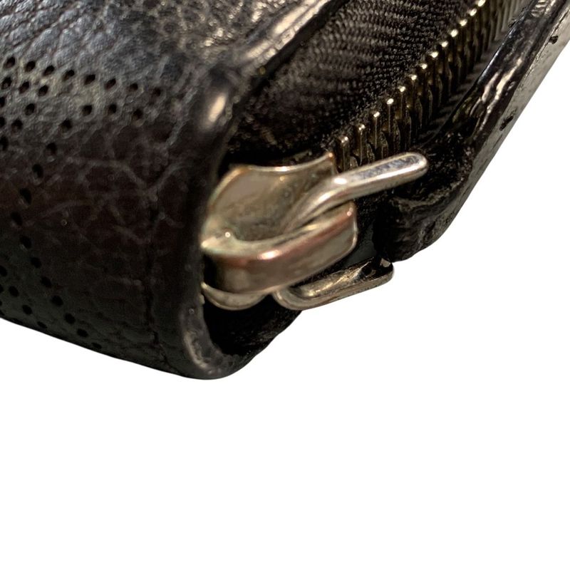 Louis Vuitton Zippy Wallet Long Calf Leather Black Silver 2829 — view 7