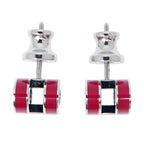 Hermes Earrings Pop Ash Mini H Pair Framboise Silver Color Jewelry — view 5