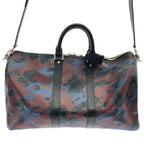Louis Vuitton Du1176 Damier Camouflage Keepall Bandouliere 45 Boston Bag Blue — view 4