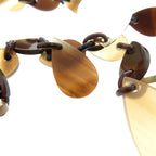 Hermes Large Horn Necklace Teardrop Buffalo Silver 925 Brown 1458 — view 8