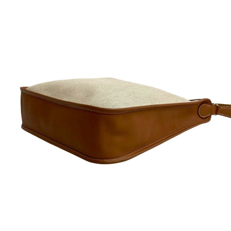 Hermes Vespa PM Toile Ash Buffalo Leather