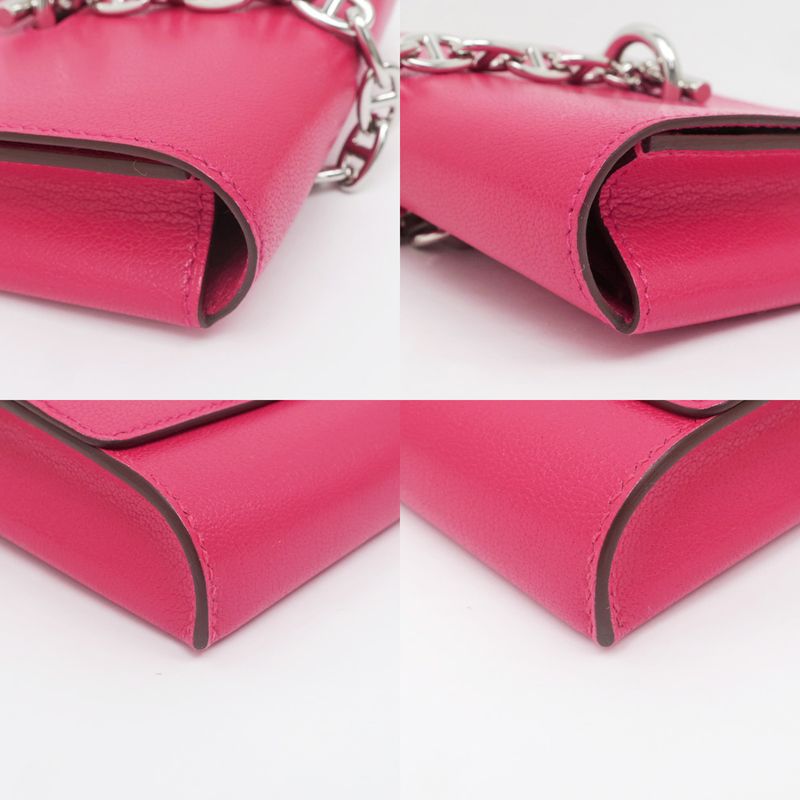 Hermes Chaine D'ancre Compact Wallet Chevre Pink — view 5