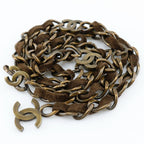 Chanel Chain Belt Vintage Finish Coco Mark Gold Plated And Suede — view 4