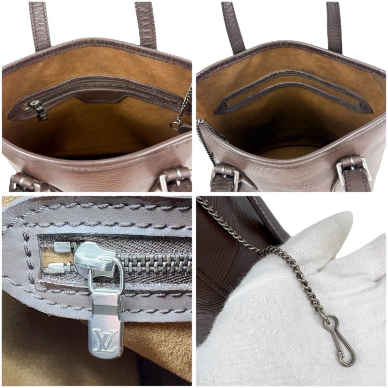 Louis Vuitton Bucket PM Bag Marais Epi Leather Brown — view 8