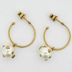 Dior Hoop Earrings Faux Pearl Accessories — view 4