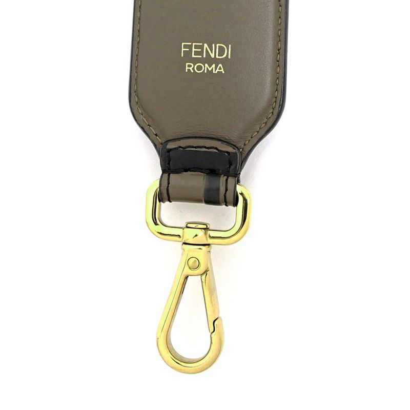Fendi Strap Mini Shoulder Brown Black Cuff Leather 8 Av105 — view 4