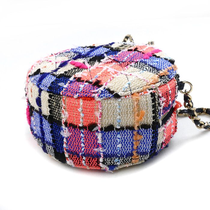 Chanel Round Mini Classic Chain Shoulder Bag Multicolor Ap0245 Tweed Multi — view 3