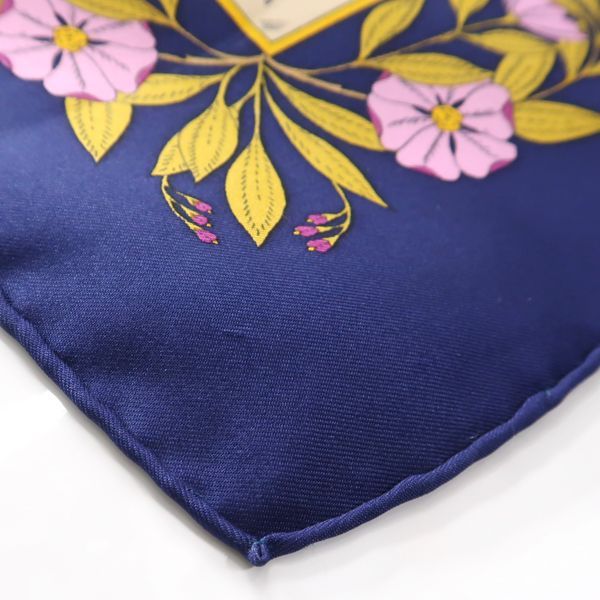 Hermes Carre 90 Costumes DES Departements Department Costume Navy Scarf Silk — view 6