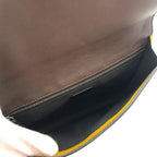 Fendi Shoulder Bag Flat Baguette Medium 7 Va524 FF Logo Yellow Silver Hardware — view 6