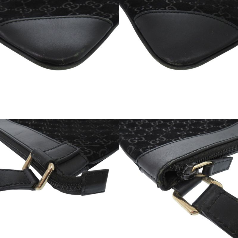 Gucci GG Suede Black Shoulder Bag 0454 — view 3