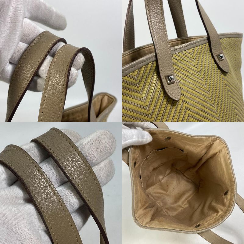 Hermes Tote Bag Cabas Chennai PM Leather Yellowish — view 8